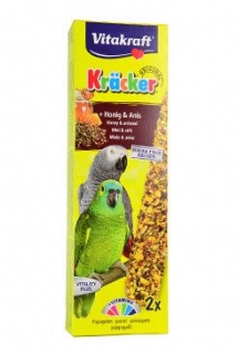 Vitakraft Bird Kräcker  honey African  parrot tyč 2ks