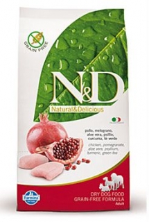 N&D GF DOG Adult Chicken & Pomegranate 12kg