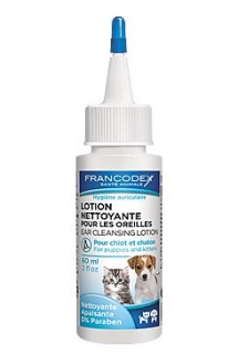 Francodex Roztok čistící na uši štěně, kotě 60ml
