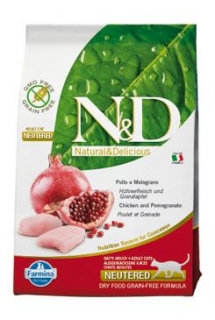 N&D GF CAT Neutered Chicken&Pomegranate 5kg