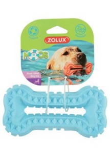 Hračka pes BONE MOOS TPR POP 16cm modrá Zolux