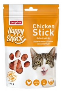 Beaphar Cat Happy Snack pochoutka kuřecí tyčinky 40g