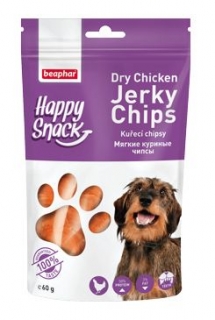Beaphar Dog Happy Snack pochoutka kuřecí chipsy 60g