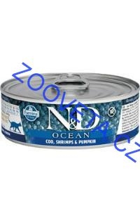 N&D CAT OCEAN Adult Codfish & Shrimps & Pumpkin 80g