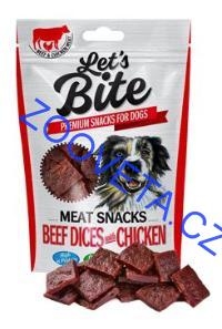 Brit Let's Bite Meat Snacks Beef Dices & Chicken 80g