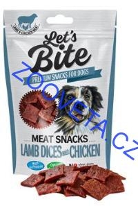 Brit Let's Bite Meat Snacks Lamb Dices & Chicken 80g