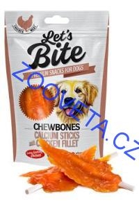 Brit Let's Bite Chewbones Calcium & Chicken Fillet 80g