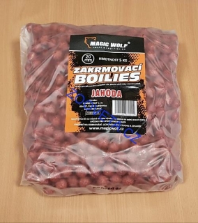 Magic Wolf 20mm ZAKRMOVACÍ BOILIES 5 kg - JAHODA