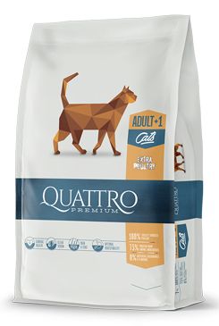 QUATTRO Cat Dry Premium all Breed Adult Drůbež 1,5kg