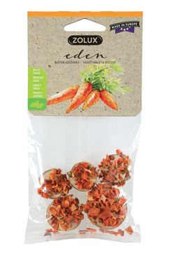Pochoutka EDEN WOOD SLICE mrkev pro hlodavce 35g Zolux