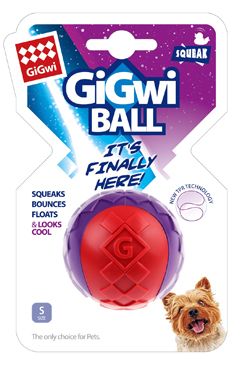 Hračka pes GiGwi Ball míček S červeno/purpurový