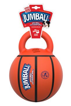 Hračka pes GiGwi Jumball míč s rukojetí oranžový