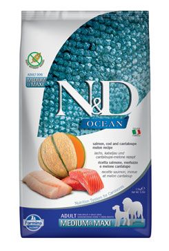 N&D OCEAN DOG Adult M/L Salmon & Cod & Melon 2,5kg