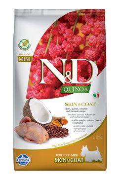 N&D Quinoa DOG Skin & Coat Quail & Coconut Mini 2,5kg