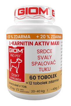 Giom pes L-karnitin Aktiv 60 MAXI tbl+20% zdarma