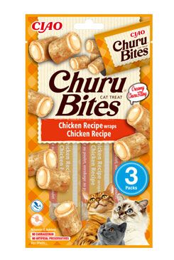 Churu Cat Bites Chicken wraps&Chicken Purée 3x10g