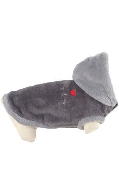 Obleček s kapucí pro psy TEDDY šedý 35cm Zolux