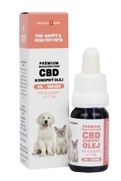 CBD olej pro malé psy a kočky 5%, 10ml