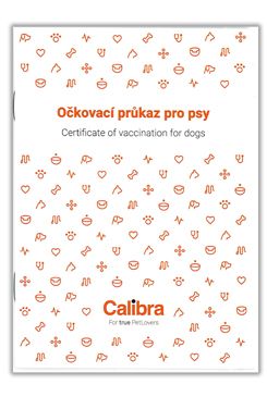 Očkovací průkaz pes Calibra 1ks