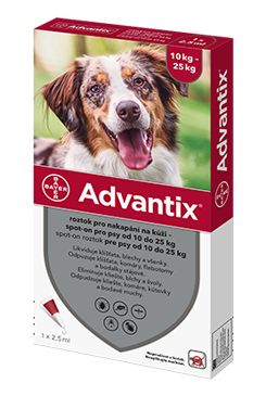 Advantix Spot On 1x2,5ml pro psy 10-25kg (1 pipeta)