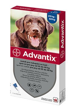 Advantix Spot On 1x4ml pro psy nad 25-40kg (1 pipeta)