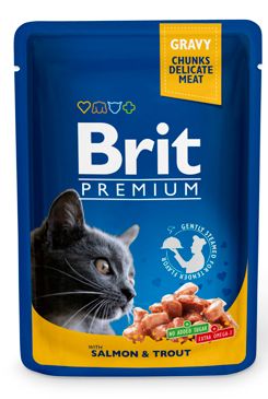 Brit Premium Cat kapsa with Salmon & Trout 100g