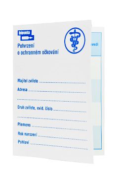Očkovací průkaz pes/kočka  Bioveta malá kartička 1ks