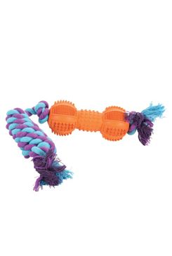 Hračka pes ROPE BONE gumový 35cm mix barev Zolux