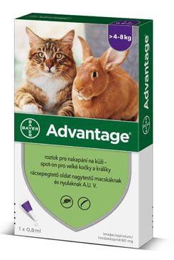 Advantage pro velké kočky a králíky 80mg 1x0,8ml