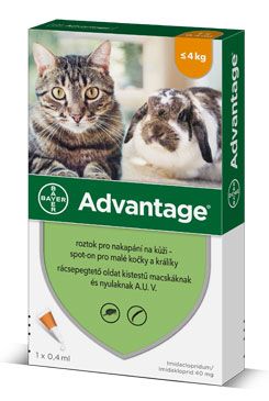 Advantage pro malé kočky a králíky 40mg 1x0,4ml