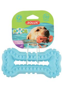 Hračka pes BONE MOOS TPR 13cm modrá Zolux