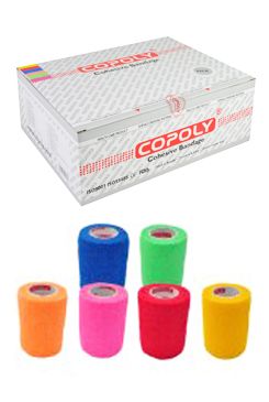 Obinadlo elast. CoPoly 7,5cm x 4,5m MIX NEON 12ks